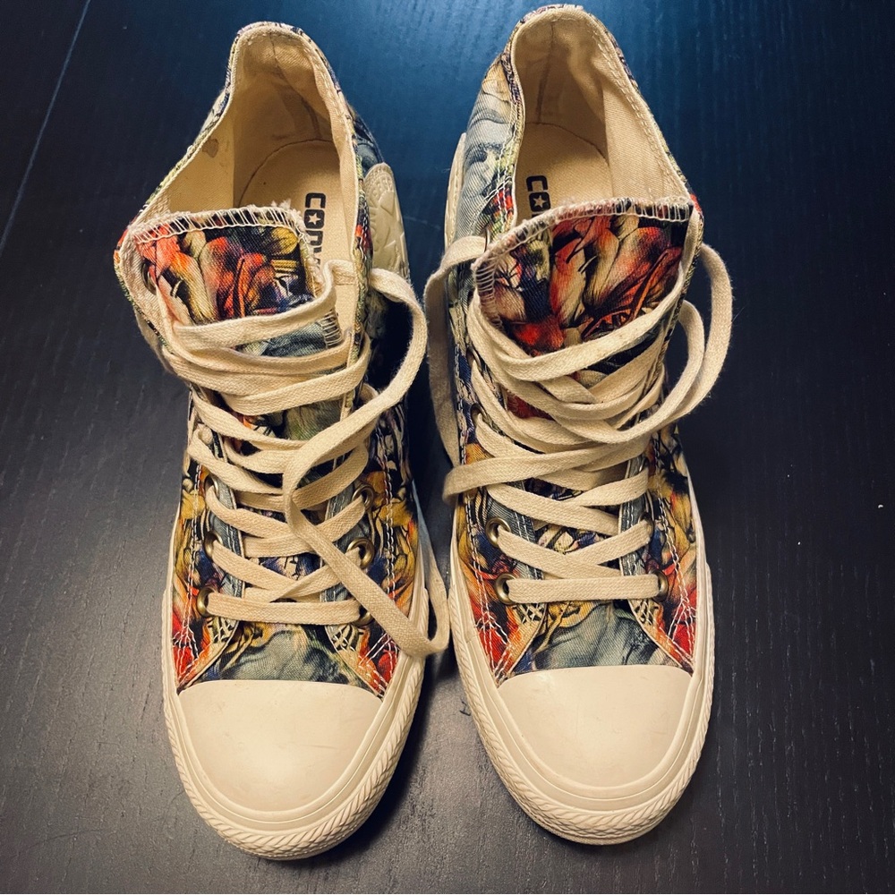 Converse Chuck Taylor All Star Lux Hi Floral Hidden Heel Wedge - Women 9